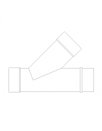 T-450 Trójnik 45˚ 350mm