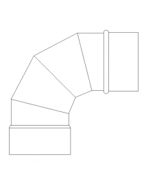 T-450 Kolano 90˚ 4 Elementowe 113mm