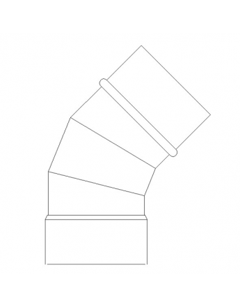 T-450 Kolano 45˚ 3 Elementowe 350mm